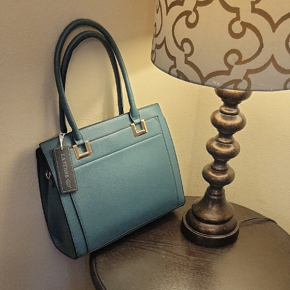 LA TERRE Handbag Teal Color